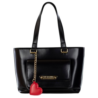 LOVE MOSCHINO - Tote bag with logo and charm