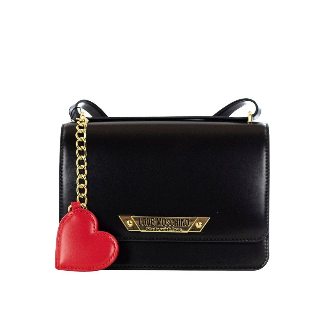 LOVE MOSCHINO Bolso bandolera con logo y charm JC4139PP1LLM1000 NERO