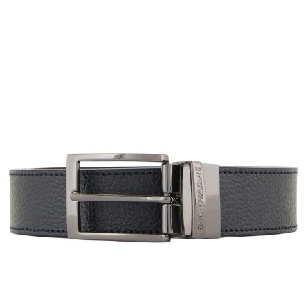 EMPORIO ARMANI Reversible Leather Belt Y4S195 YLO8J BLU BLU