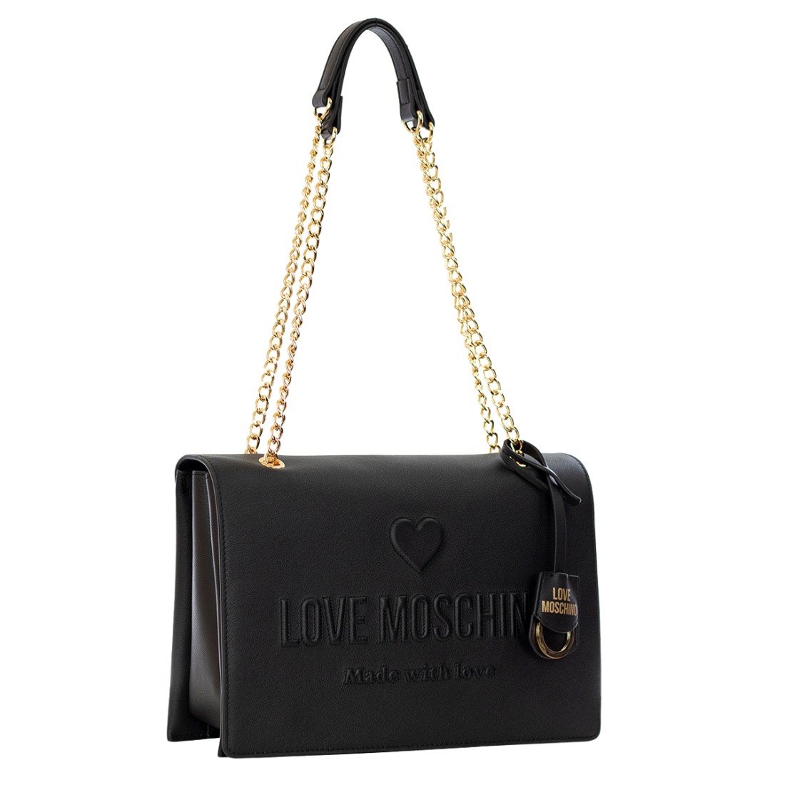 LOVE MOSCHINO Leather bag with embossed logo