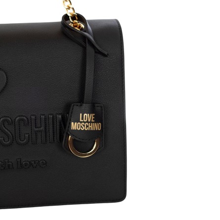 LOVE MOSCHINO Borsa in pelle con logo in rilievo JC4113PP1LL1000A NERO