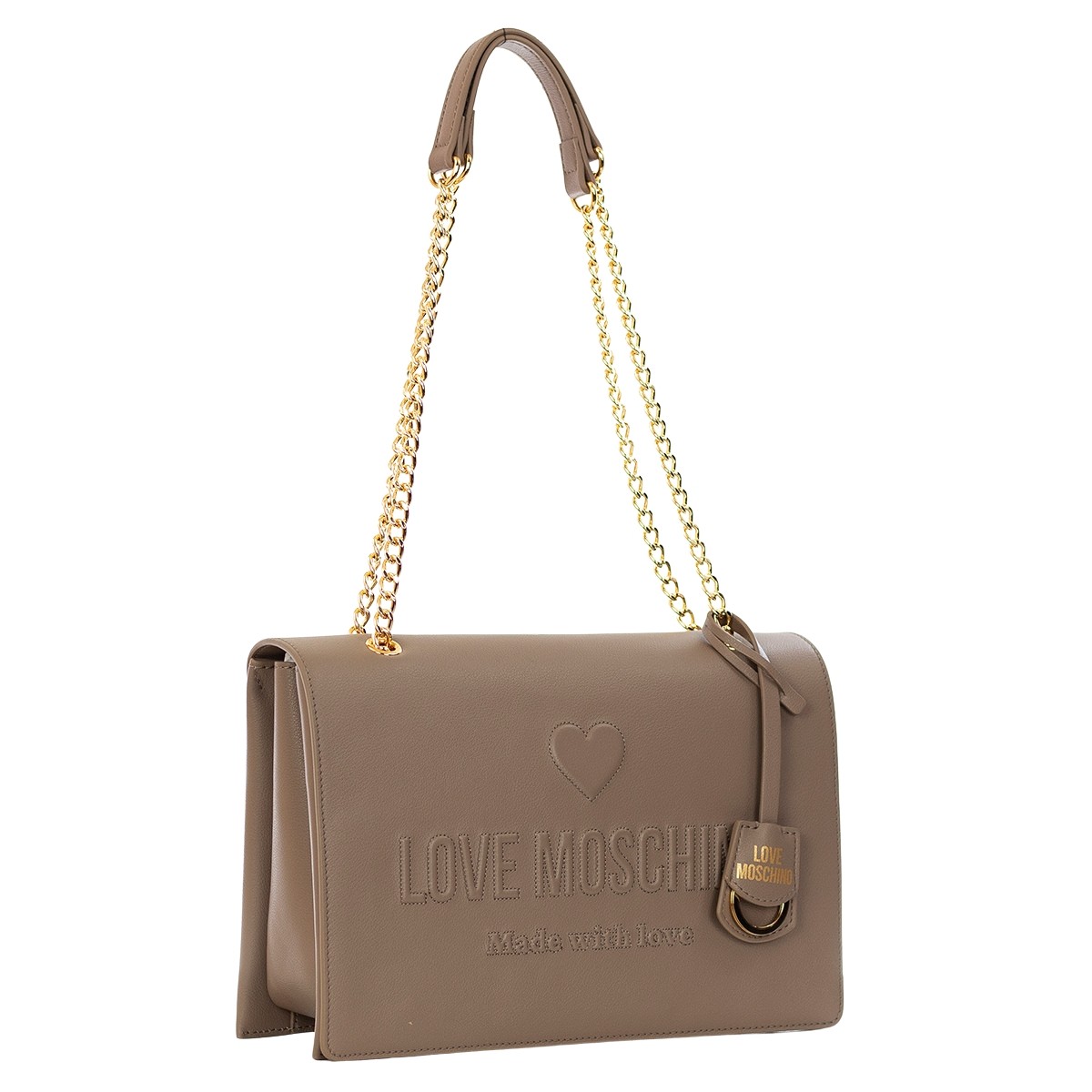 Moschino leather logo shoulder bag sale