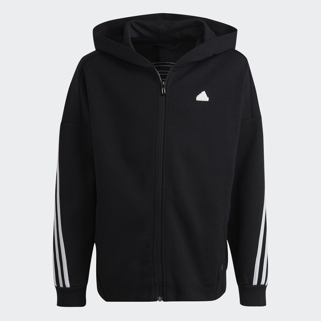 ADIDAS Sweatshirt unisex Kind Zukunft Ikonen 3 Streifen Full Zip HR6317 NERO