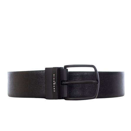 JOHN RICHMOND - Reversible leather belt with logo