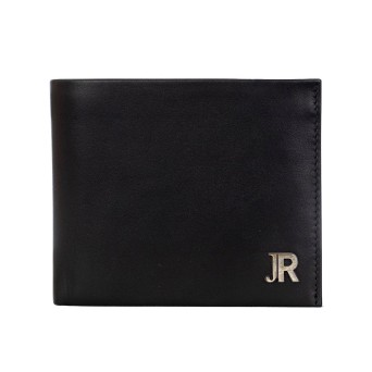 JOHN RICHMOND - Portafoglio in pelle con logo monogramma in metallo