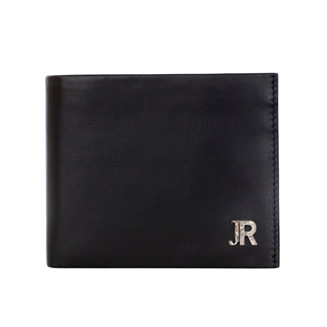 JOHN RICHMOND Portafoglio in pelle con logo monogramma in metallo JR W151 NERO