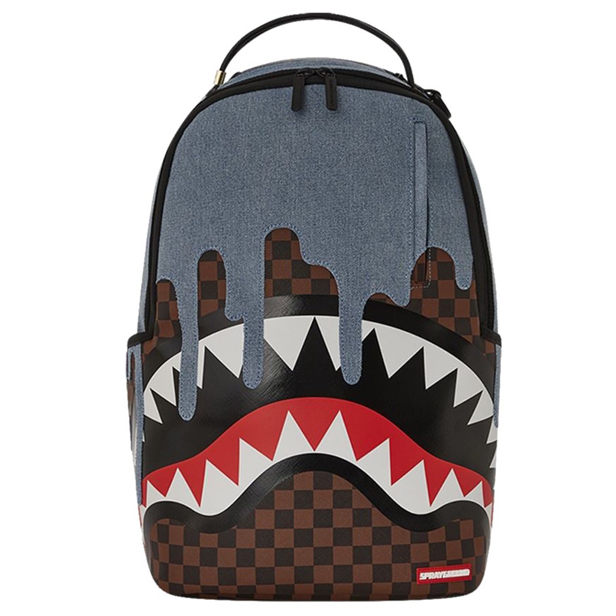 SPRAYGROUND Denim Drip Backpack 910B6262NSZ MARRONE
