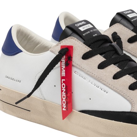 CRIME LONDON SK8 Deluxe Sneakers 15106 10 BIANCO BEIGE