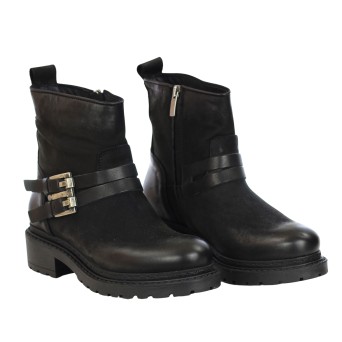 METISSE - Nubuck ankle boot with double aesthetic buckle 2