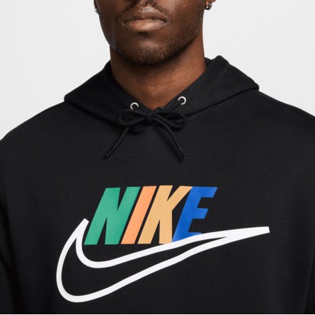 NIKE Club Futura Block Sweatshirt FZ0772 010 NERO