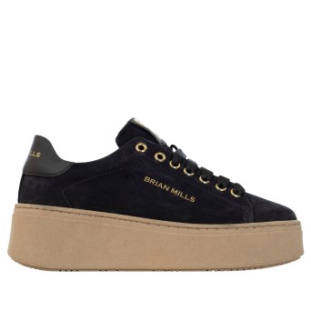 BRIAN MILLS - Baskets en nubuck avec logo