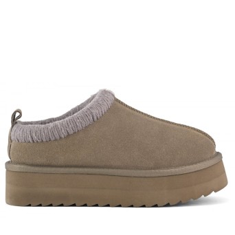 COLORS OF CALIFORNIA - Wildleder-Sabot mit gesticktem Saum