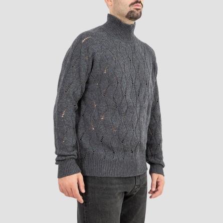 GRIFONI - Dolcevita in misto lana lavorato a maglia GRIFONI - Dolcevita in misto lana lavorato a maglia