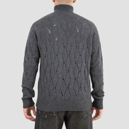 GRIFONI - Dolcevita in misto lana lavorato a maglia