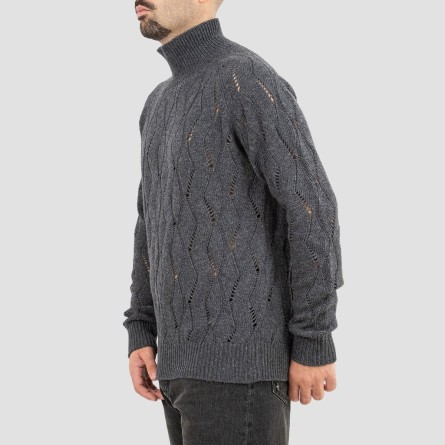 GRIFONI - Dolcevita in misto lana lavorato a maglia GRIFONI - Dolcevita in misto lana lavorato a maglia