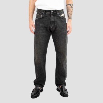 GRIFONI - Cotton jeans with used details