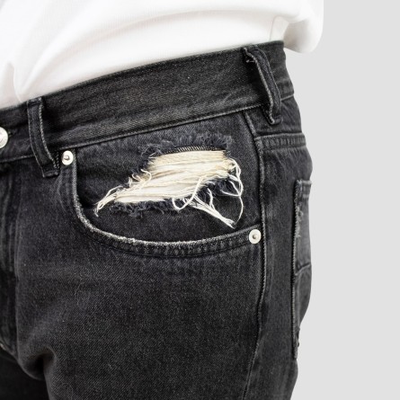 GRIFONI - Jeans in cotone con dettagli used GRIFONI - Jeans in cotone con dettagli used