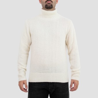 GRIFONI - Rollkragenpullover aus Wollmischung, gestrickt