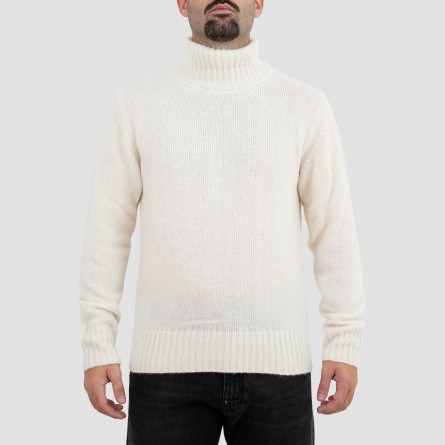 GRIFONI - Rollkragenpullover aus Wollmischung, gestrickt