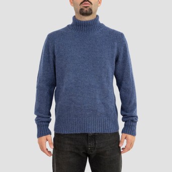 GRIFONI - Knitted wool-blend turtleneck sweater