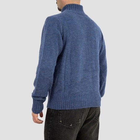 GRIFONI - Knitted wool-blend turtleneck sweater