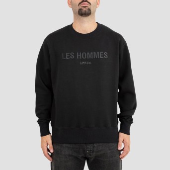 LES HOMMES - Felpa con logo lettering ricamato