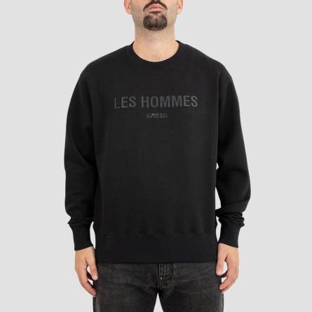 LES HOMMES - Sweatshirt avec logo en lettres brodées
