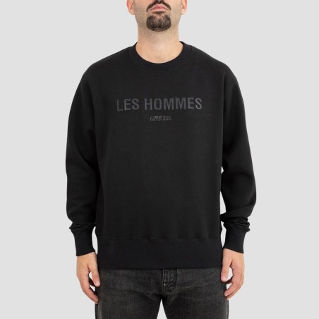 LES HOMMES - Sweatshirt with embroidered lettering logo