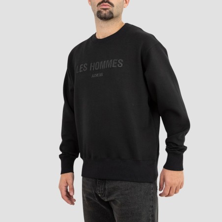 LES HOMMES - Sweatshirt with embroidered lettering logo