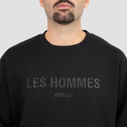 LES HOMMES - Sudadera con logotipo de letras bordadas LES HOMMES - Sudadera con logotipo de letras bordadas