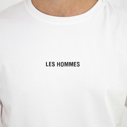 LES HOMMES - T-Shirt mit Logo Schriftzug LES HOMMES - T-Shirt mit Logo Schriftzug