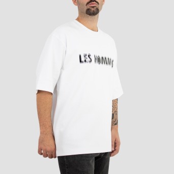 LES HOMMES - T-Shirt mit Logo Schriftzug 2