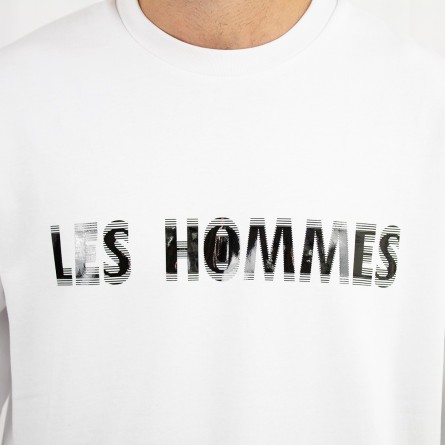 LES HOMMES - T-Shirt mit Logo Schriftzug LES HOMMES - T-Shirt mit Logo Schriftzug