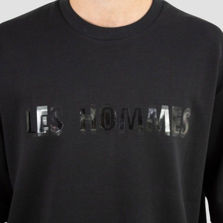 LES HOMMES - T-Shirt mit Logo Schriftzug LES HOMMES - T-Shirt mit Logo Schriftzug