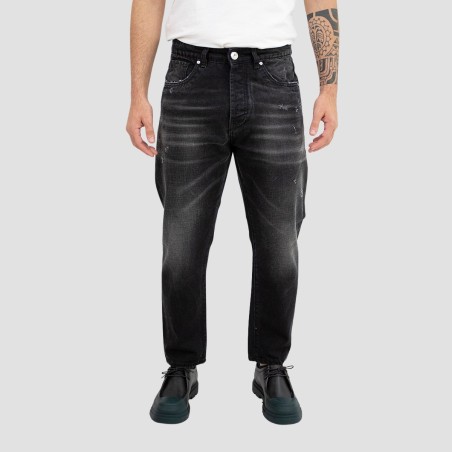 LES HOMMES - Jeans mit Logoaufnäher