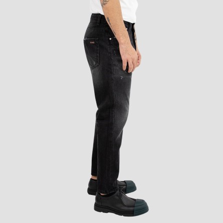 LES HOMMES - Jeans con patch logo LES HOMMES - Jeans con patch logo