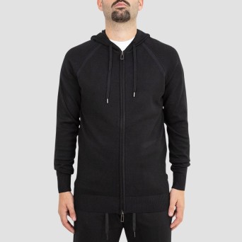 OUT/FIT - Maglia con cappuccio e zip