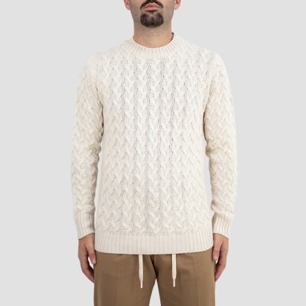 OUT/FIT - Pull en maille torsadée
