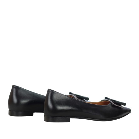 KATE MARIANI - Ballerina in pelle con fiocco ornamentale KATE MARIANI - Ballerina in pelle con fiocco ornamentale