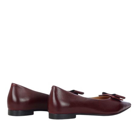 KATE MARIANI - Ballerines en cuir avec nœud ornemental