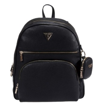 Guess black leather backpack hotsell