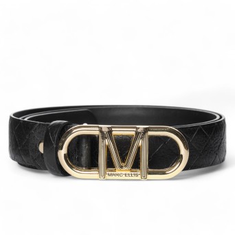 MARC ELLIS - Ceinture en cuir véritable avec logo