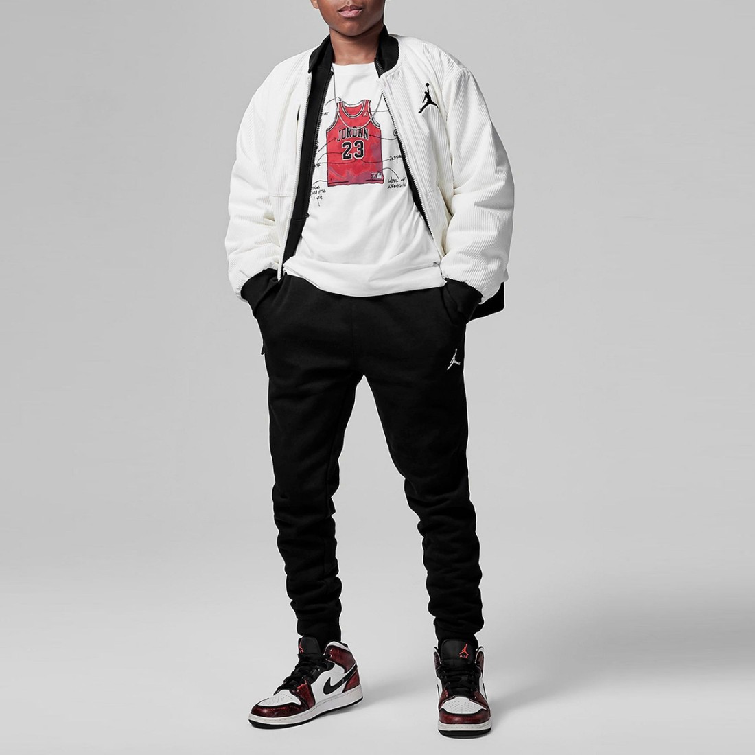JORDAN Child s pants with logo 95D234 023 NERO