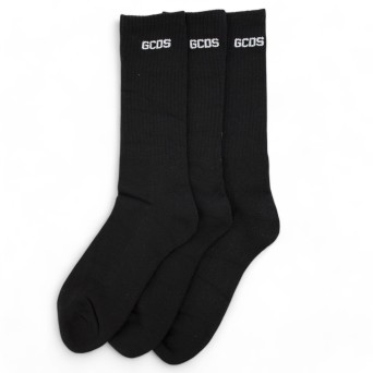GCDS - Juego de 3 pares de calcetines Essentials Logo