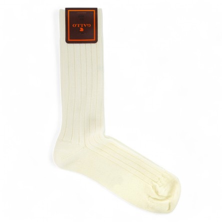 GALLO - Ribbed wool long socks