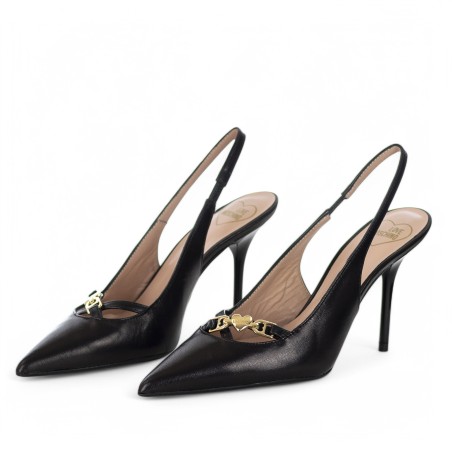 LOVE MOSCHINO - Slingback in pelle con logo