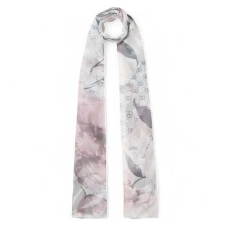 LIU JO - Étole à imprimé floral avec logo monogrammé sur toute la surface