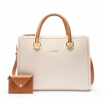 LIU JO - Bolso de mano con logotipo y bolso de mano extraíble