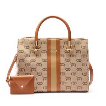 LIU JO - Borsa a mano in jacquard e pochette rimovibile