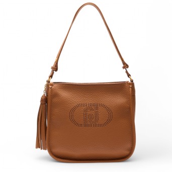 LIU JO - Borsa a spalla con logo traforato